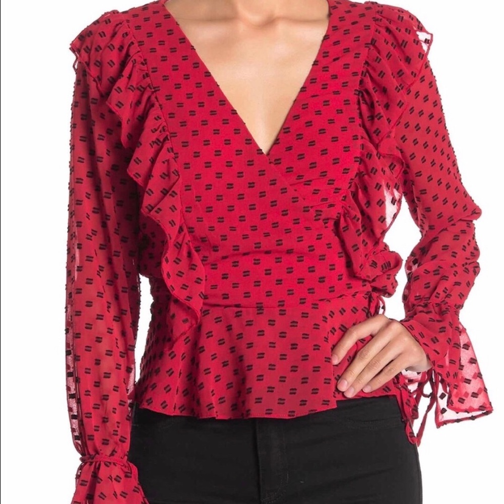 One One Six Red Large Blouse NWT size Large